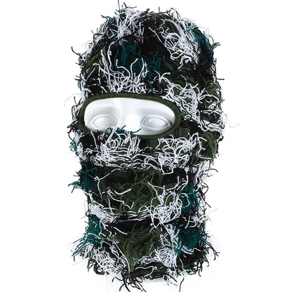 Full Face Ski Mask Distressed Knitted Caps